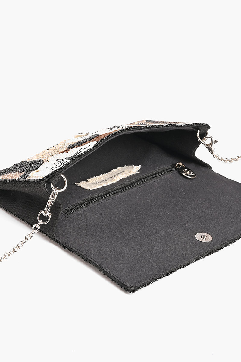 Vintage Charm Embellished Flap Clutch