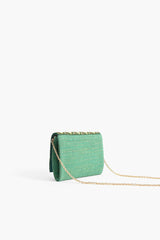 Emerald Evil Eye Embellished Flap Clutch