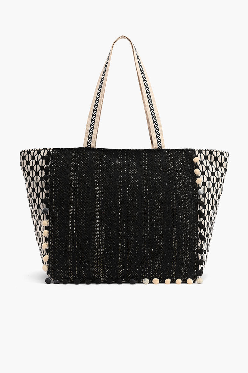 Celestial Sun Moon Hand Beaded Tote