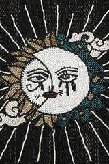 Celestial Sun Moon Hand Beaded Tote