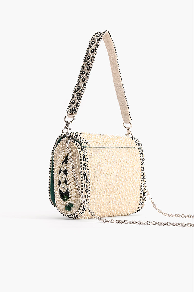 Dolce & Gabbana Small Sicily Bag with All Over Gemstone Embellishment