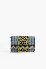 Snakeskin Bead Fringe Crossbody Bag