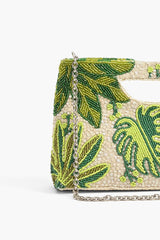 Embellished Novelty Convertible Clutch-Green Goddess