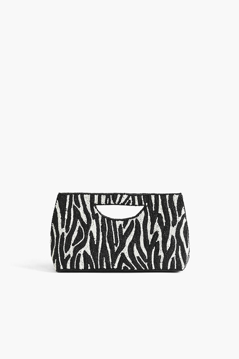 Embellished Novelty Convertible Clutch -Own Your Stripe