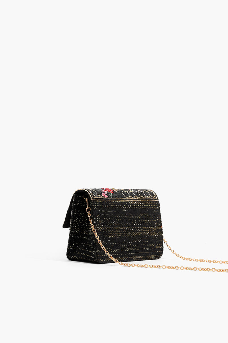 Black Honey Bee Crafted Clutch