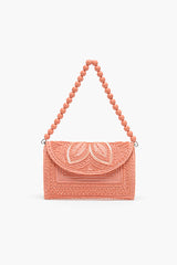Copper Tan Embellished Clutch