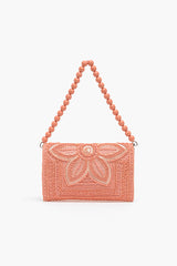 Copper Tan Embellished Clutch