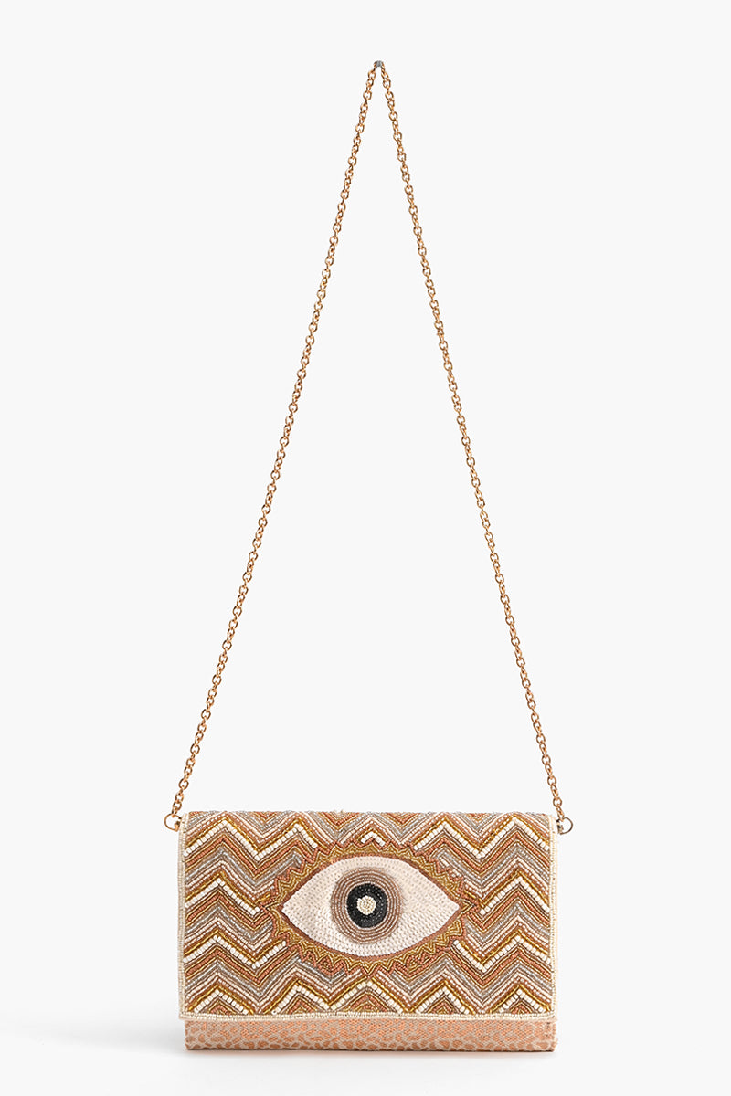 Rose Gold Evil Eye Good Luck Clutch