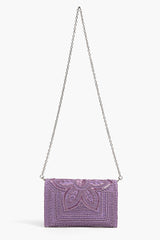 Digital Lavender Embellished Clutch