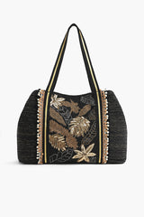 Metallic Floral Tote