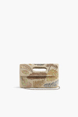 Golden Metallic Floral Clutch