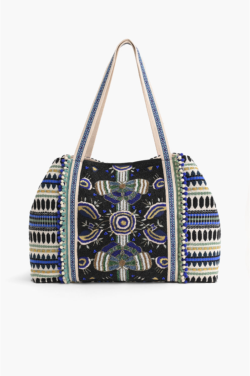 Midnight Blue Butterfly Tote