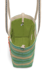 Morning Glory Hand Beaded Tote