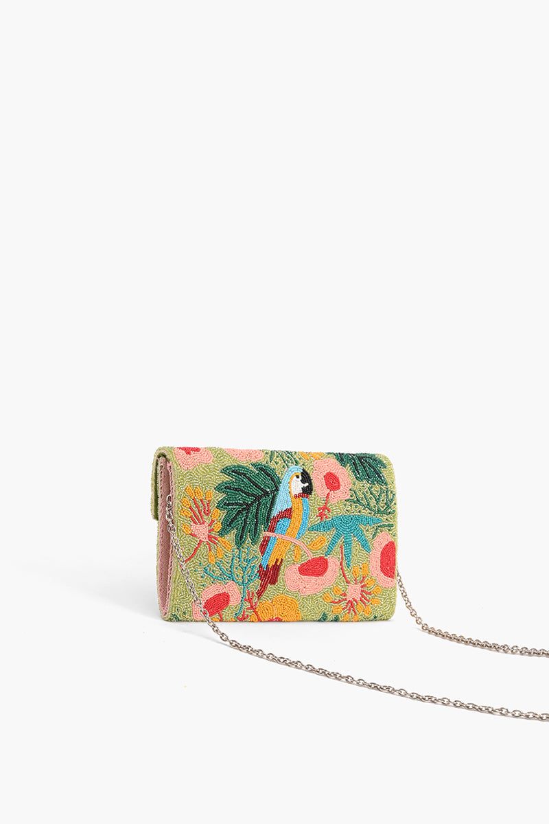 Morning Glory Beaded Clutch