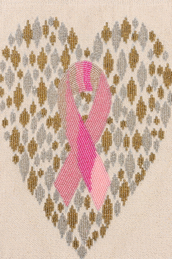 Breast Cancer Awareness Embellished Tote