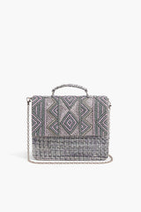 Lavender Fog Embellished Satchel