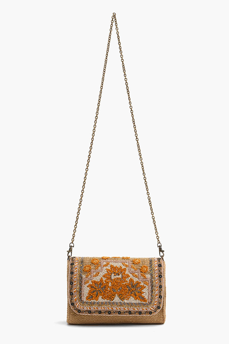 Antique Bronze Embellished Shoulder Bag