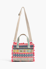 Butterfly Embellished Handheld Tote with Crossbody Straps