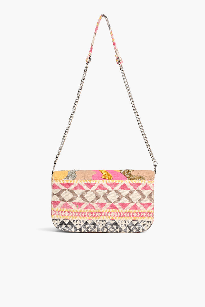 Pink Camo Embellished Shoulder Bag
