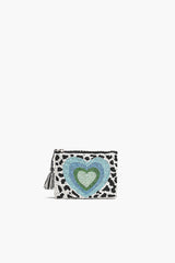 Blue and Black Heart Mini Pouches