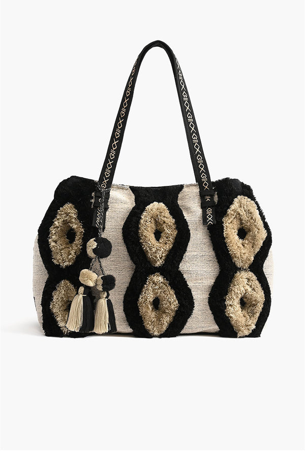 America & Beyond Forestry Leopard Embellished Tote
