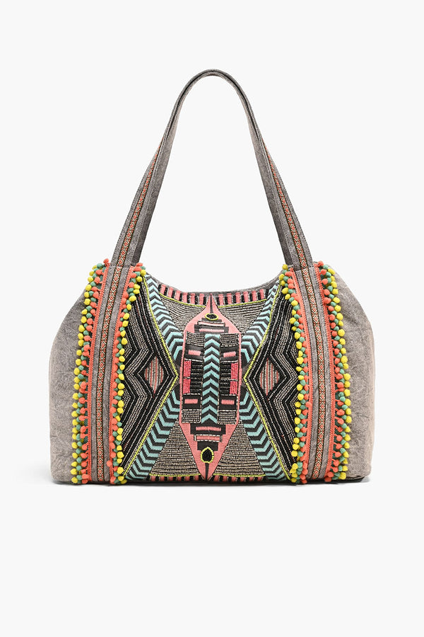 Unlock your style potential with our Anaya Tweed Shoulder Bag featurin