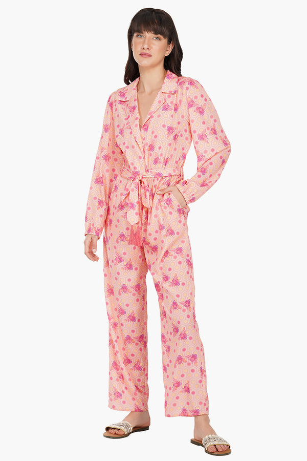 Sweet as Honey Jumpsuit with Earrings