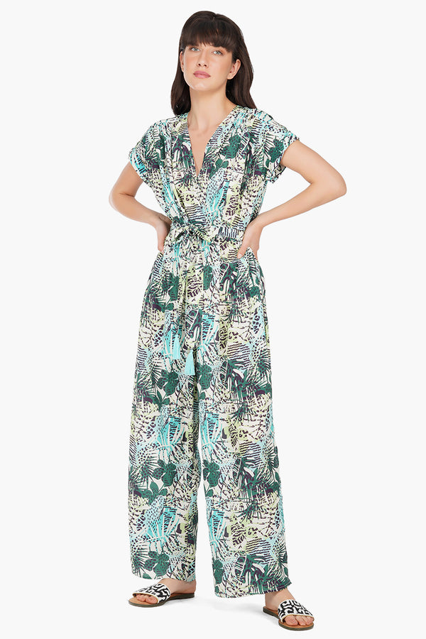 Hidden Cheetah Summer Tropical Jumpsuit