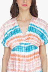 Coral Reef Tie Dye Maxi Dress