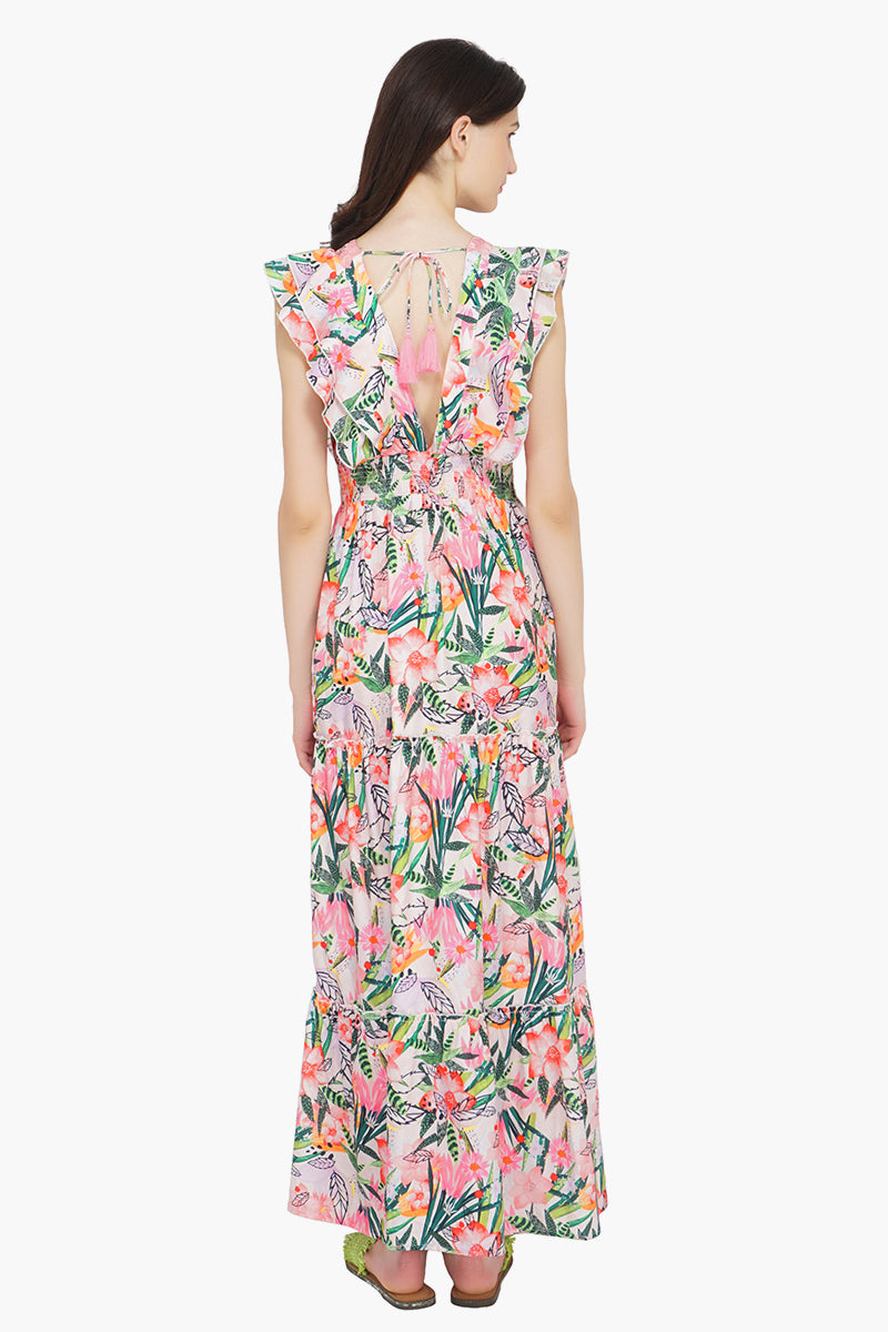 Paradise Pink Floral Maxi Dress