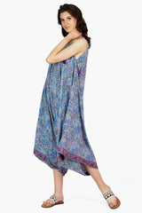 Ana Harem Blue Flowy Jumpsuit in Paisley Print