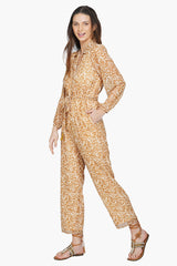 Semolina Camo Jumpsuit - Day Wear Printed Jumpsuit For Women