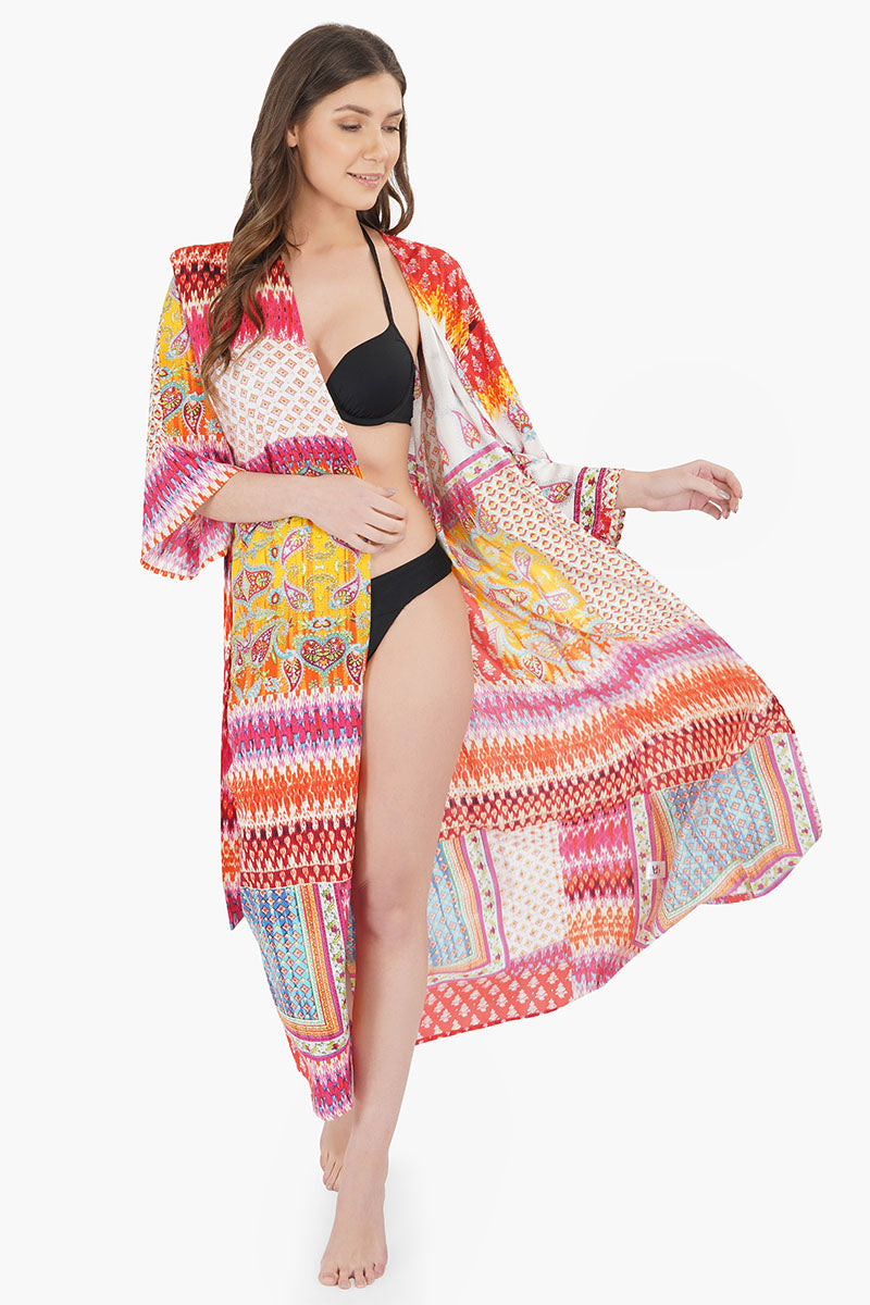 Fuchsia Rose Paisley Cover Up