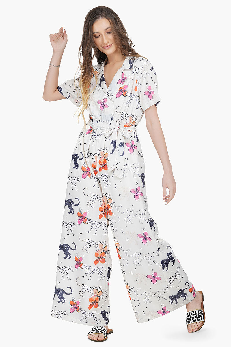 Jaguar Floral Jumpsuit