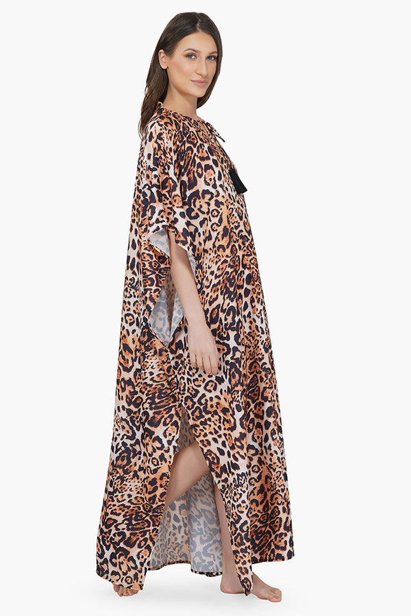 Brown Leopard Maxi Kaftan