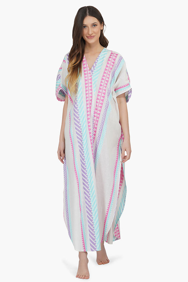 Aztec Yarn Dyed Cotton Cover Up
