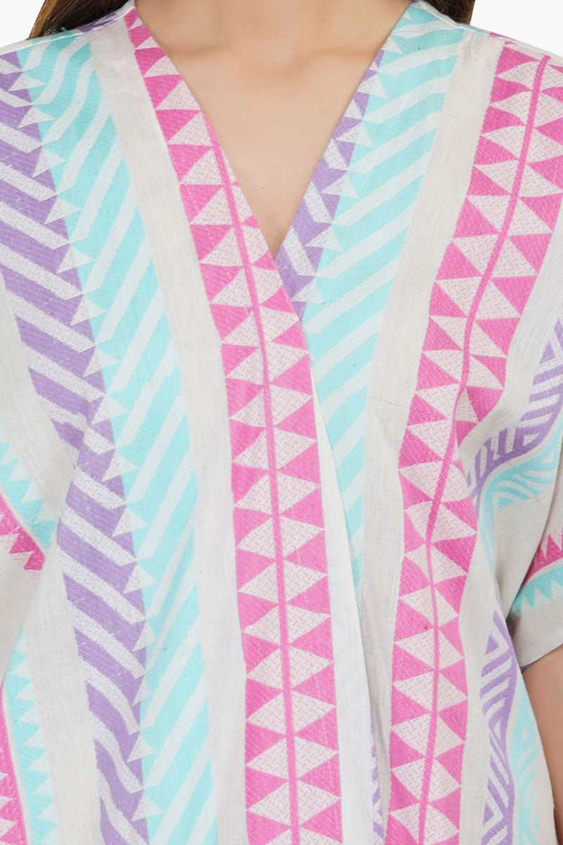 Aztec Yarn Dyed Cotton Cover Up