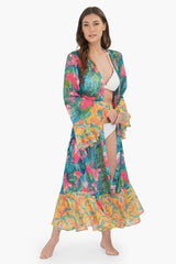 Tropical Forest Chiffon Cover Up