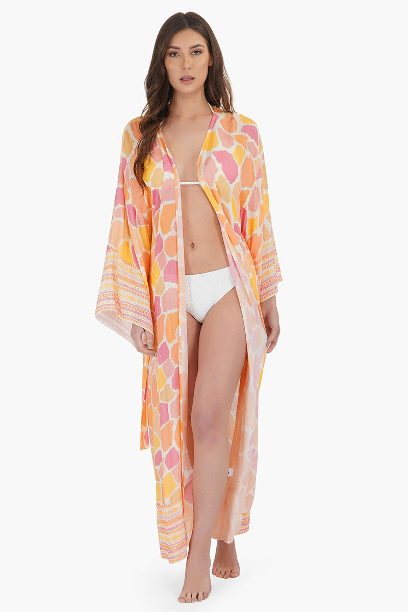 Giraffe Print Kimono Cover Up