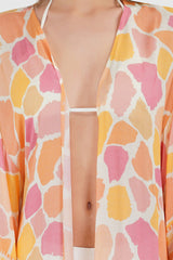 Giraffe Print Kimono Cover Up