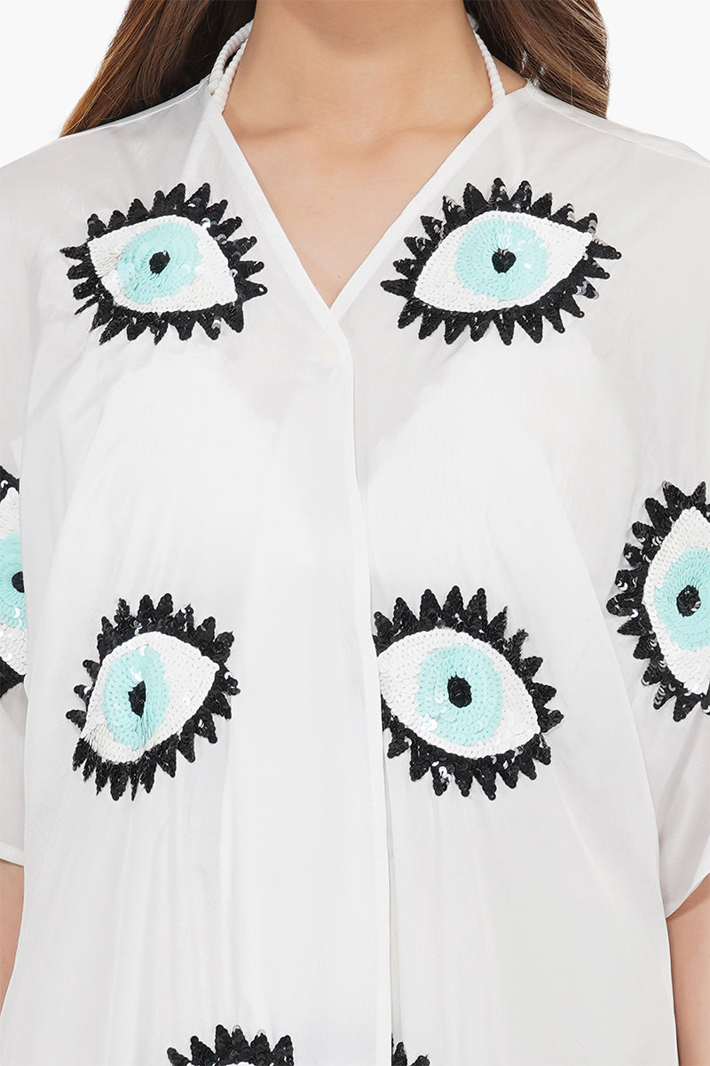 Eye-o-Eye Embroidered Cover Up