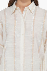 Gold Lurex Stripe Shirt