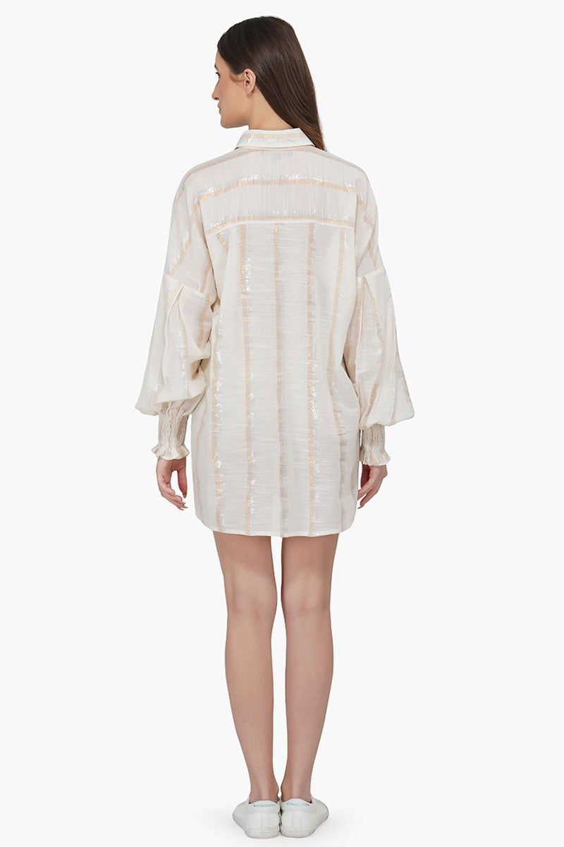 Gold Lurex Stripe Shirt