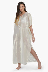 Gold Lurex Sheer Kaftan