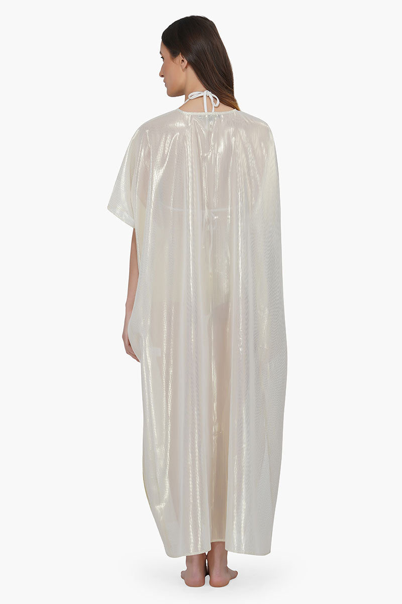 Gold Lurex Sheer Kaftan