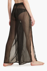 Black Shimmer Sheer Cover Up Pants