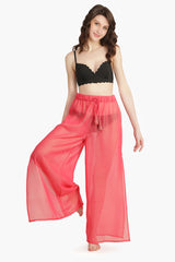 Pink Shimmer Sheer Cover Up Pants