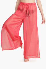 Pink Shimmer Sheer Cover Up Pants