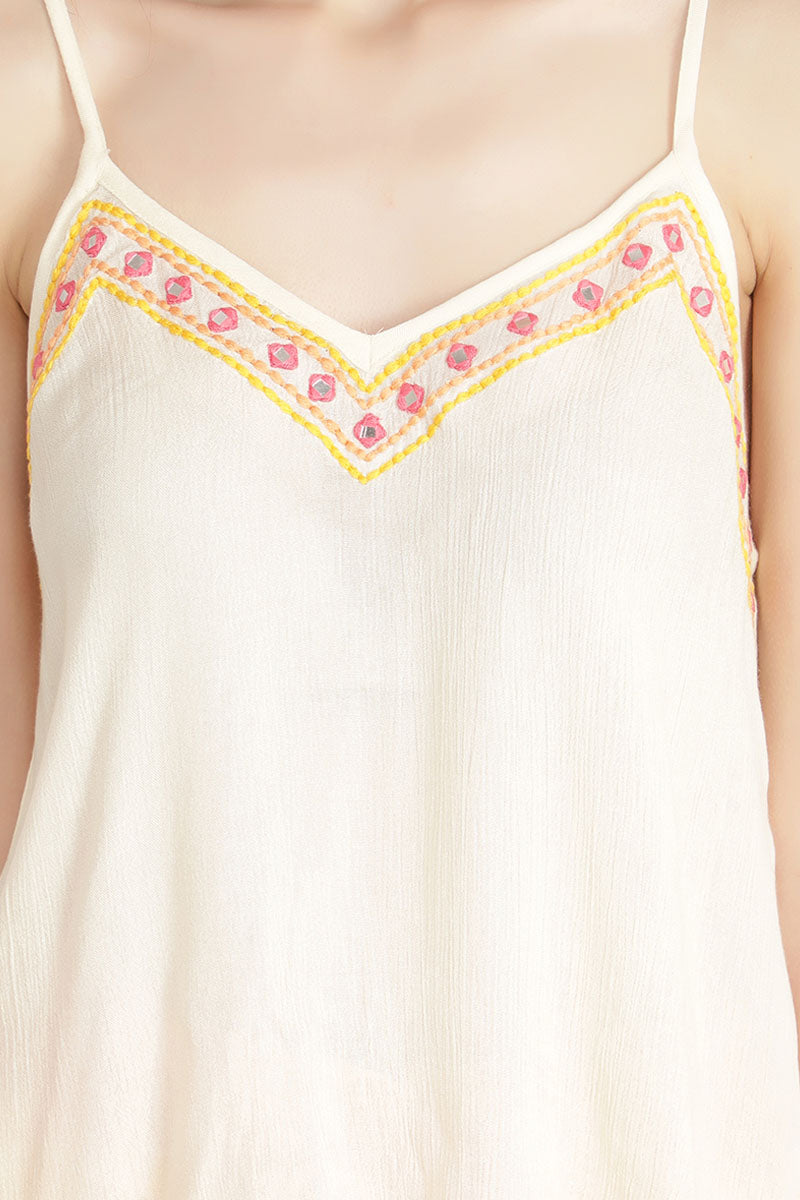 Mirrorwork Embellished Top