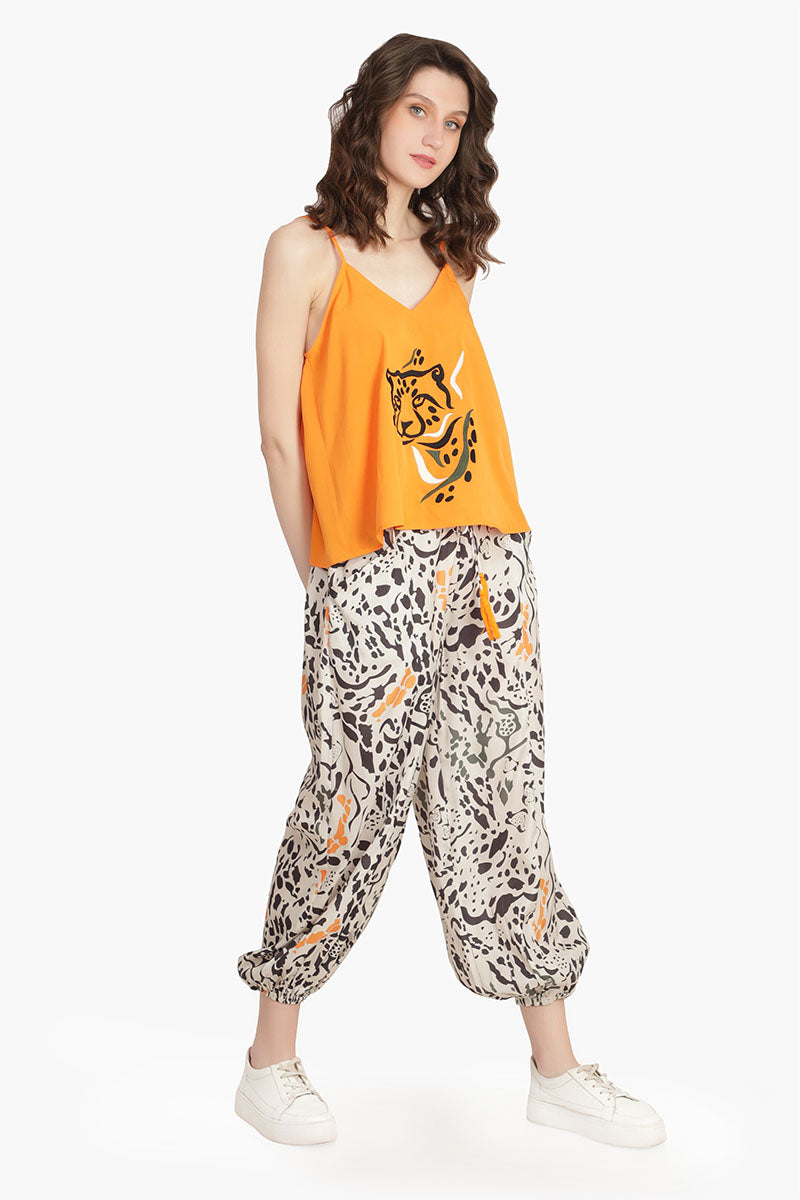 Wild Animal Embroidered Top